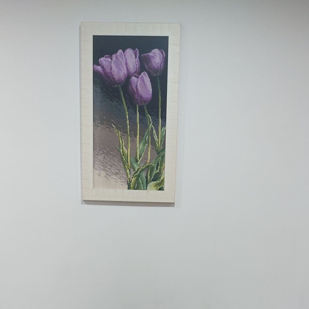 Obraz haft krzyżykowy Tulipany