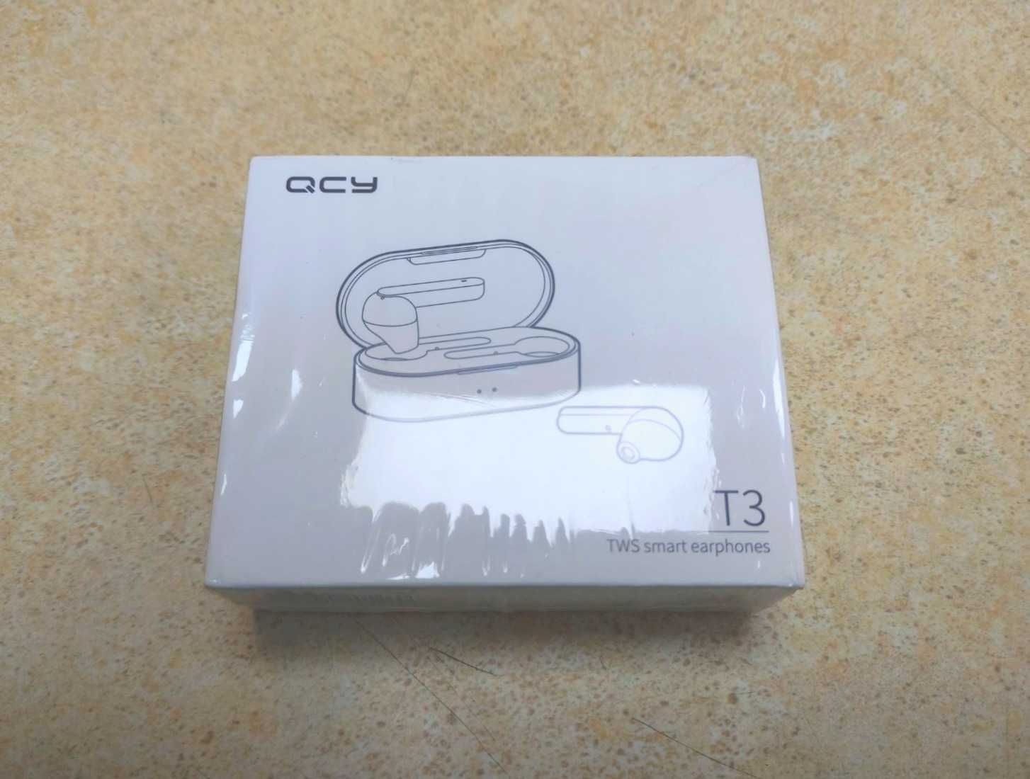 Бездротові навушники сенсорні QCY T3 White/Bluetooth 5.0 /беспроводные