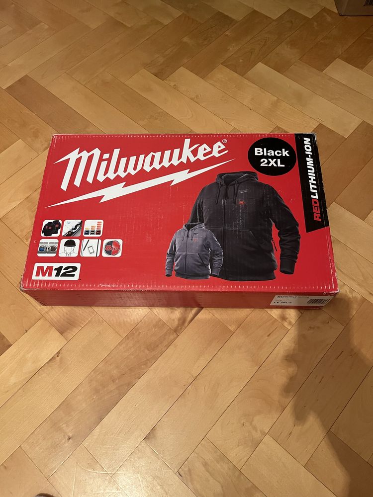Bluza milwaukee czarna podgrzewana XXL nowa