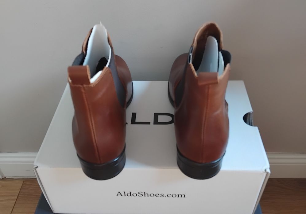-60% Botki Aldo. R. 38. W. 24,5 cm. Skóra naturalna.