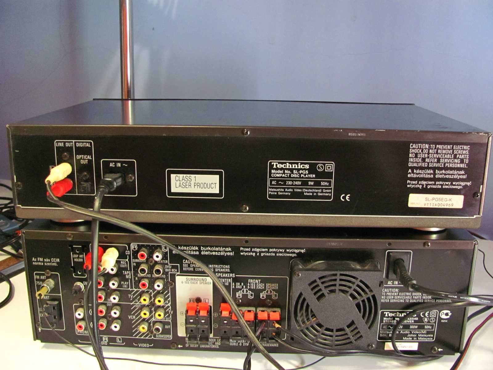 Odtwarzacz CD Technics amplituner Technics - zestaw