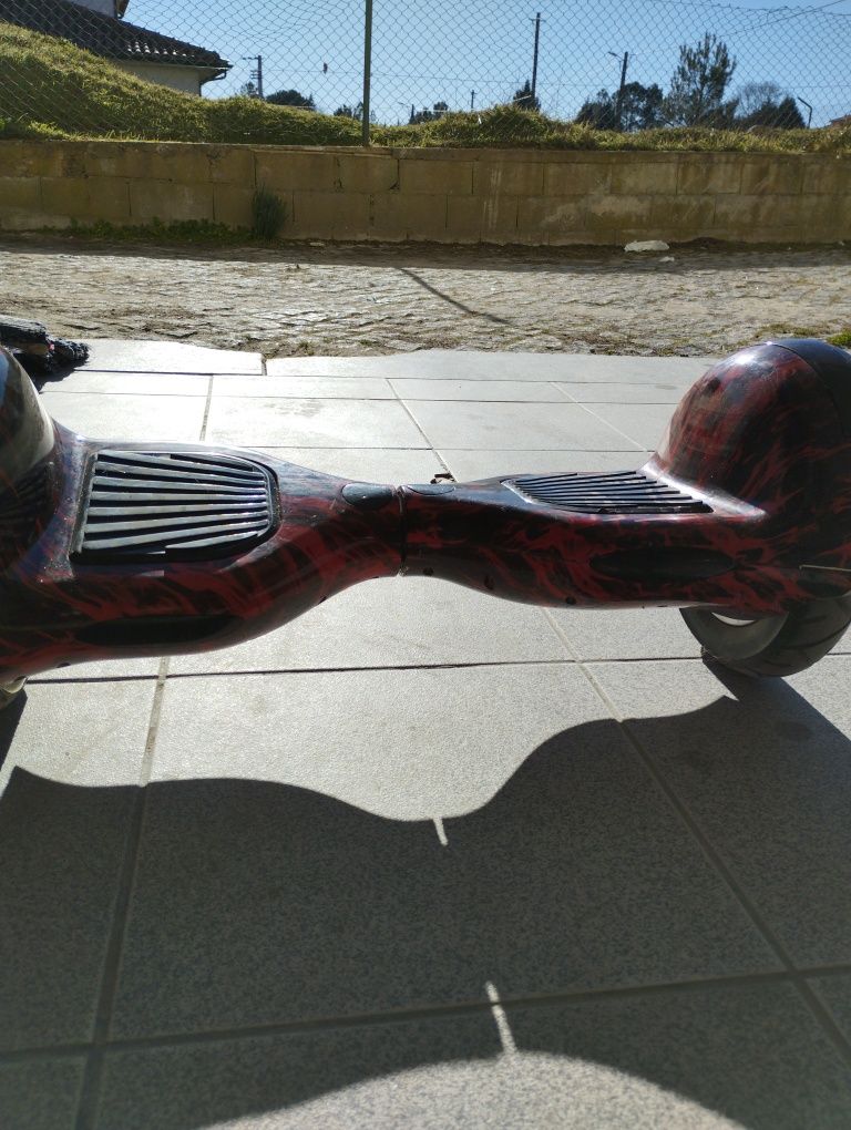 Hoverboard vermelho fogo com Led.