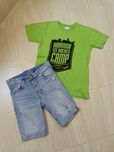 Spodenki jeansowe Denim + t-shirt 158 cm