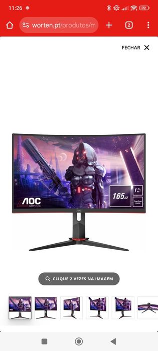 Monitor Curvo AOC C27G2U/BK VA 27" FHD 16:9 165Hz FreeSync