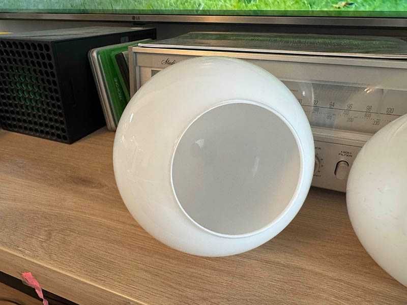 Klosz kula zamknięta mleczna 16cm/8cm