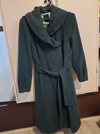 Пальто стильне, демісезонне, оливкового кольору, розмір 16, екскюзивне