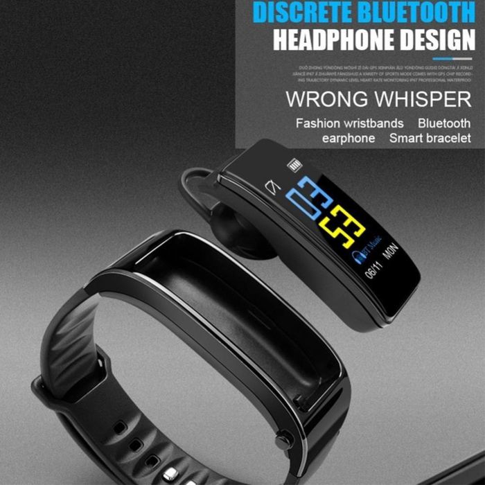 Smartband com auricular Bluetooth adaptável para qualquer telemóvel .