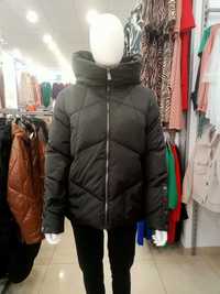 Ciepła kurtka zimowa damska pikowana czarna rozmiar 40