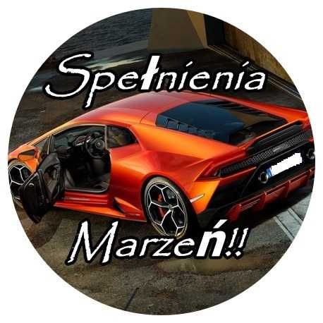 Opłatek na tort Urodziny Lamborghini Auto Logo