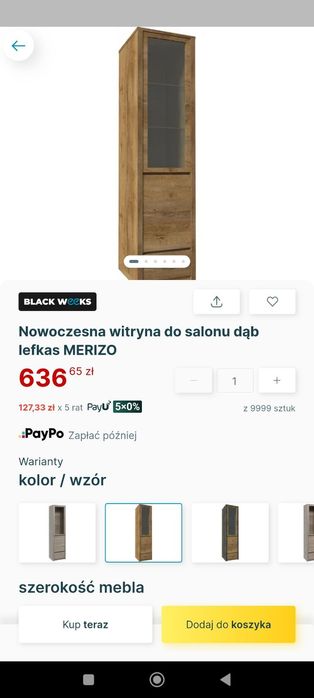 Zestaw- Szafka  pod tv i witryna