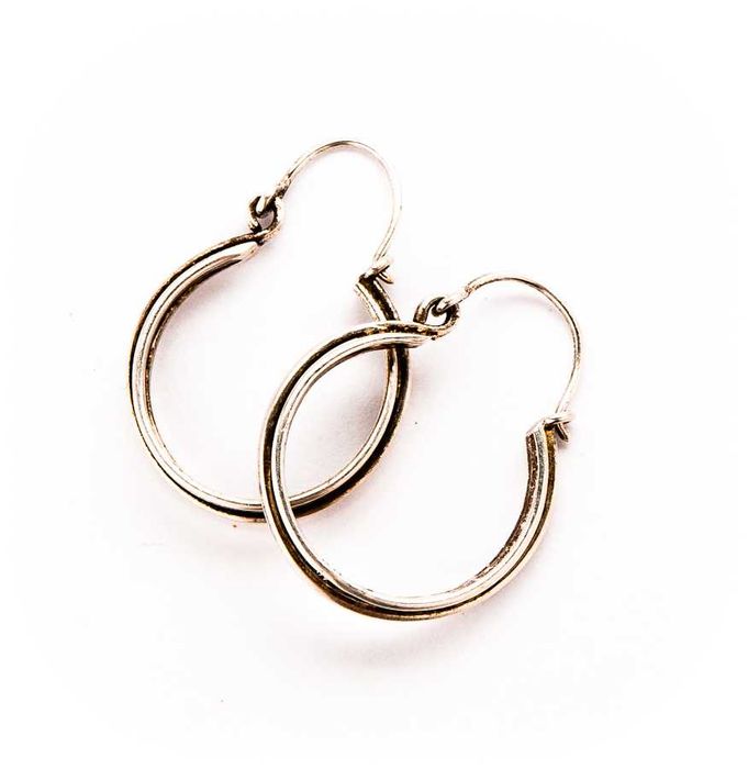 Poznańskie Srebrne Kolczyki - 4,34g - Kółka - PRL VINTAGE - RYTOSZTUKA