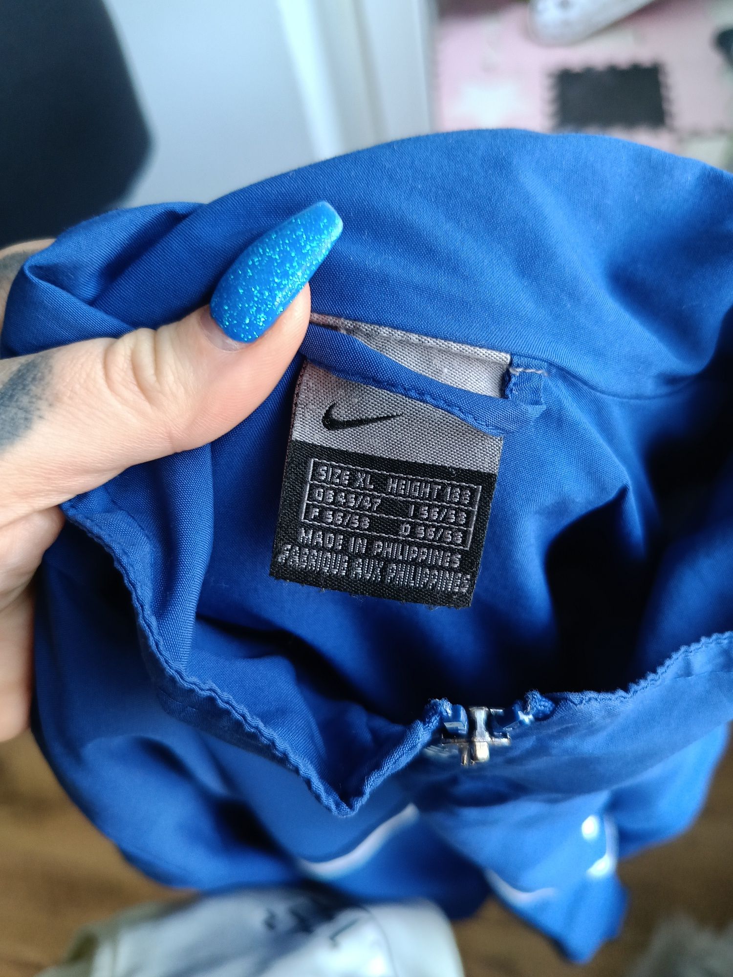 Niebieska męska kurtka wiatrówka rozpinana Nike XL