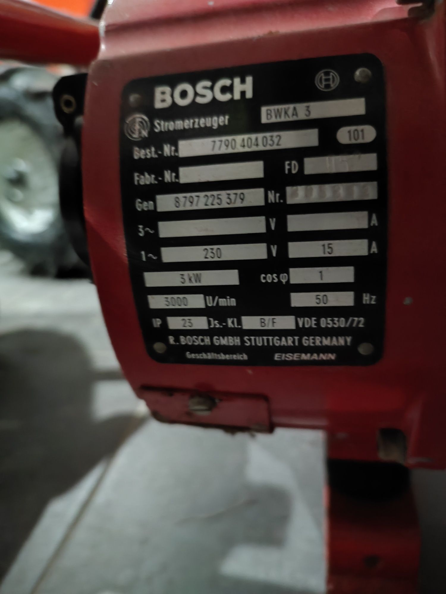 Agregat prądotwórczy Bosch  3kw mocny