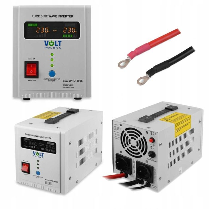 Інвертор Volt Polska 800W + Гелевий Акумулятор 100Ah 2в1 Безперебойник