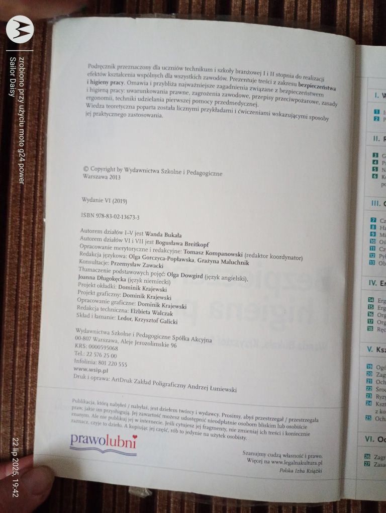 BHP podręcznik klasa 1