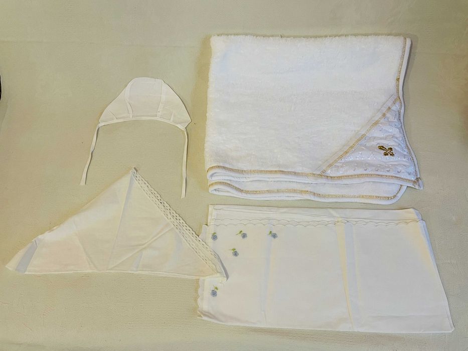 Набор для крещения, набор для выписки из роддома, махровая крыжма