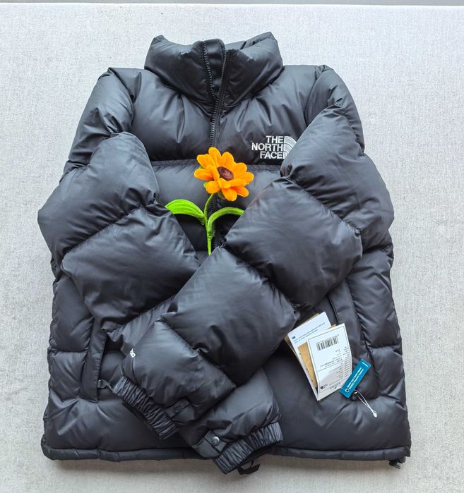 Czarny kurtka puchowa modna i ciepła/ rozmiar S