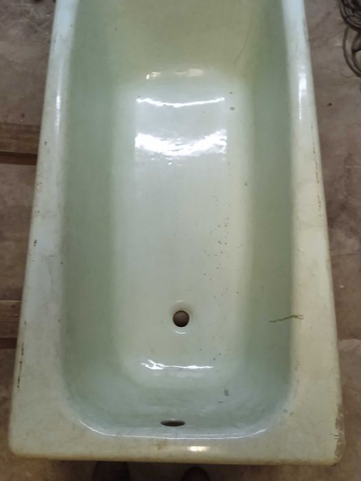 змивний бачок компакт, новий, комплект, ванна чавунна,  колір - зелена