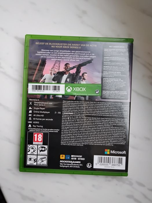 Диск GTA 5 Xbox series X Grand theft auto 5 GTA online 4K 60FPS Ray Tr