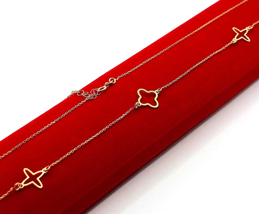 Złoty łańcuszek Celebrytka gwiazdki Pr.333 W:1,03gr NOWY InterSKLEP
