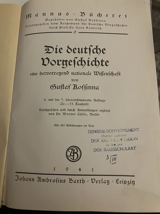 Gustaf Kossina Niemiecka prehistoria