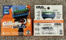 100% Оригинал из США Gillette Proglide Fusion 4шт лезвия