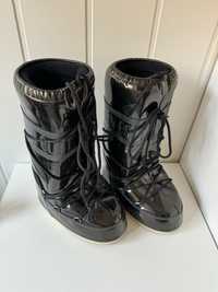 Nowe moon boot 39-41 czarne lakierowane