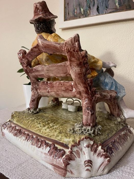 Figurka porcelanowa ceramika wielka ogromna Capodimonte Bossano 38 cm