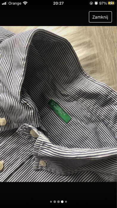 Męska koszula w paski United Colors of Benetton XL XXL
