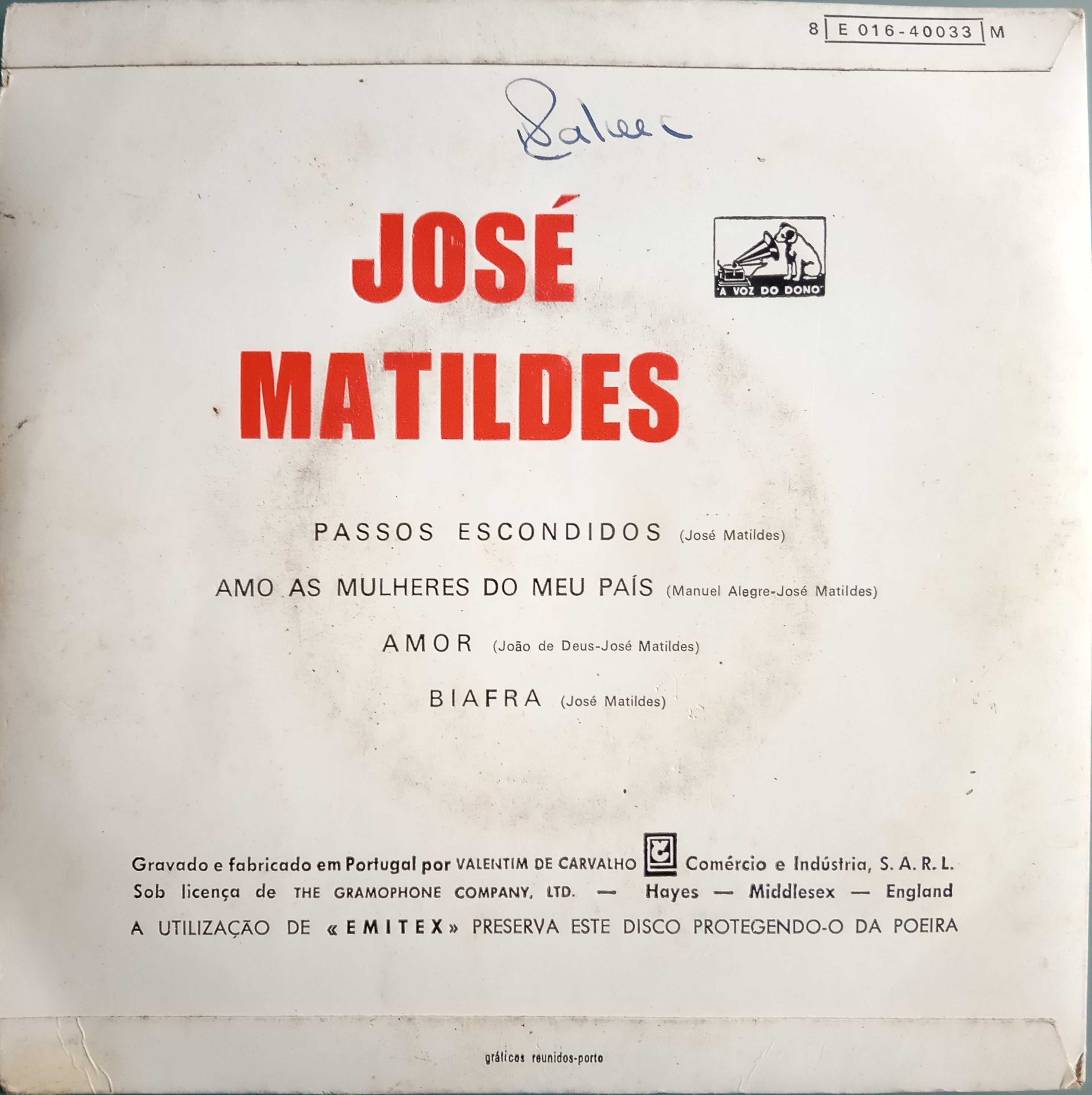José Matildes	- - - - -	Passos Escondidos	- - - - -	EP