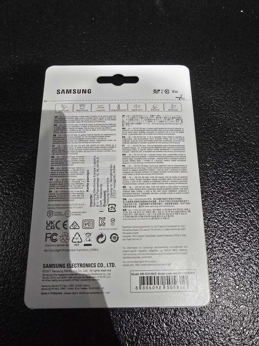 Samsung Pro Plus 128GB karta pamięci SD zapis 130MB/s + czytnik NOWA!