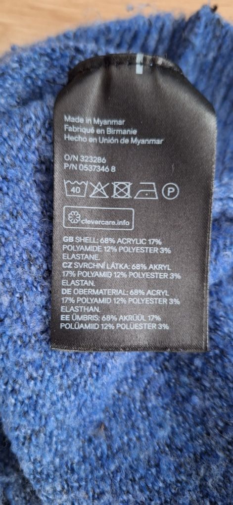 Sweter C&A basic niebieski  M oversize