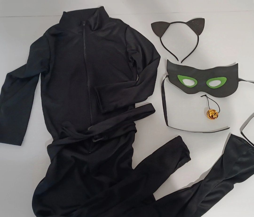 Nowe przebranie czarny kot halloween karnawał na bal karnawałowy