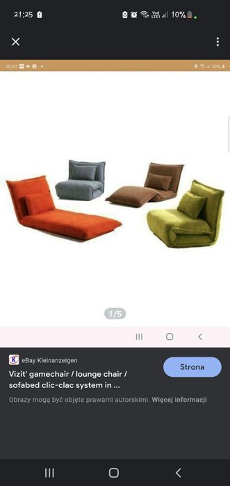 Sofa rozkładana podłogowa