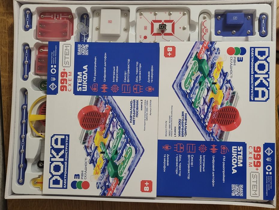 Конструктор електронний Doka Школа 999+ схем (D70708)