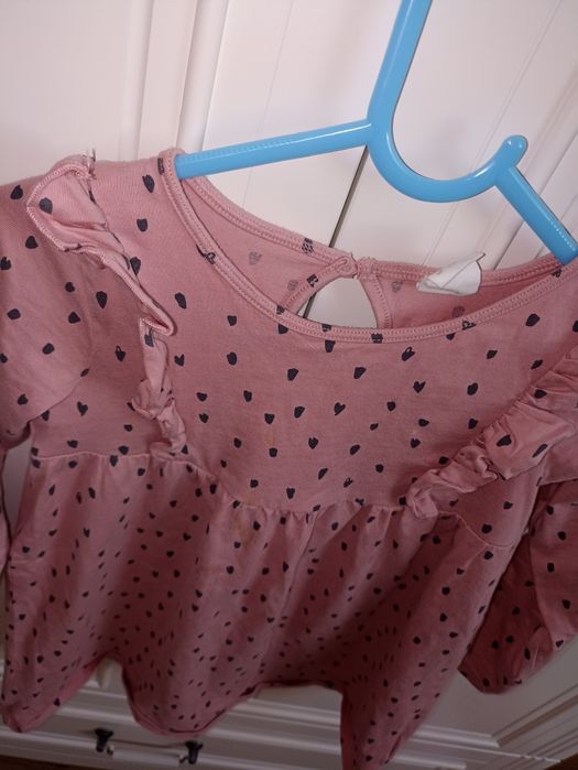 Sukienka dziewczęca z długim rękawem h&m 98