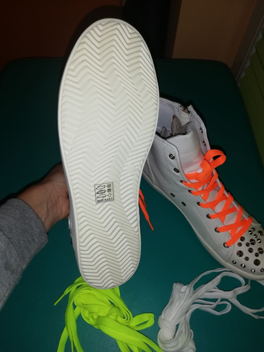 Białe trampki wysokie NOWE