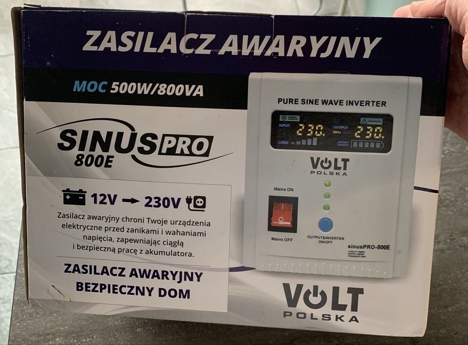 Інвертор volt polska sinus pro 800e 500w