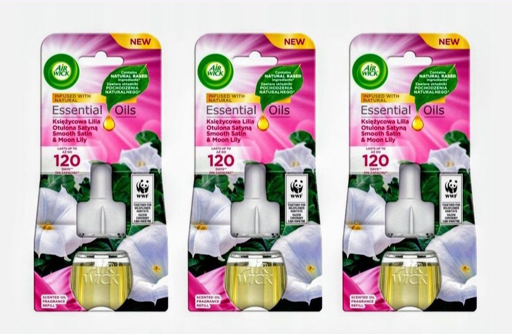 Air Wick Odświeżacz powietrza wkład Księżycowa Lilia 19ml 85g 3szt.