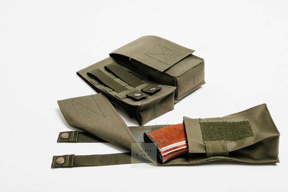 Підсумок під 2 магазини АК/РПК, мультикам, піксель олива/подсумок