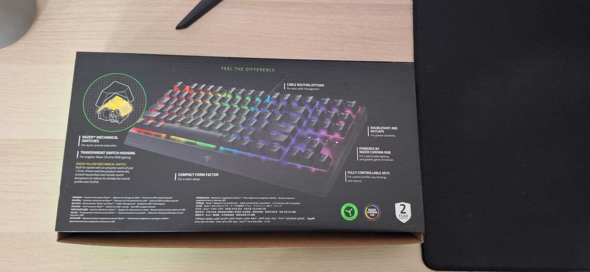 Teclado Razer Blackwidow V3 TKL Yellow Switches