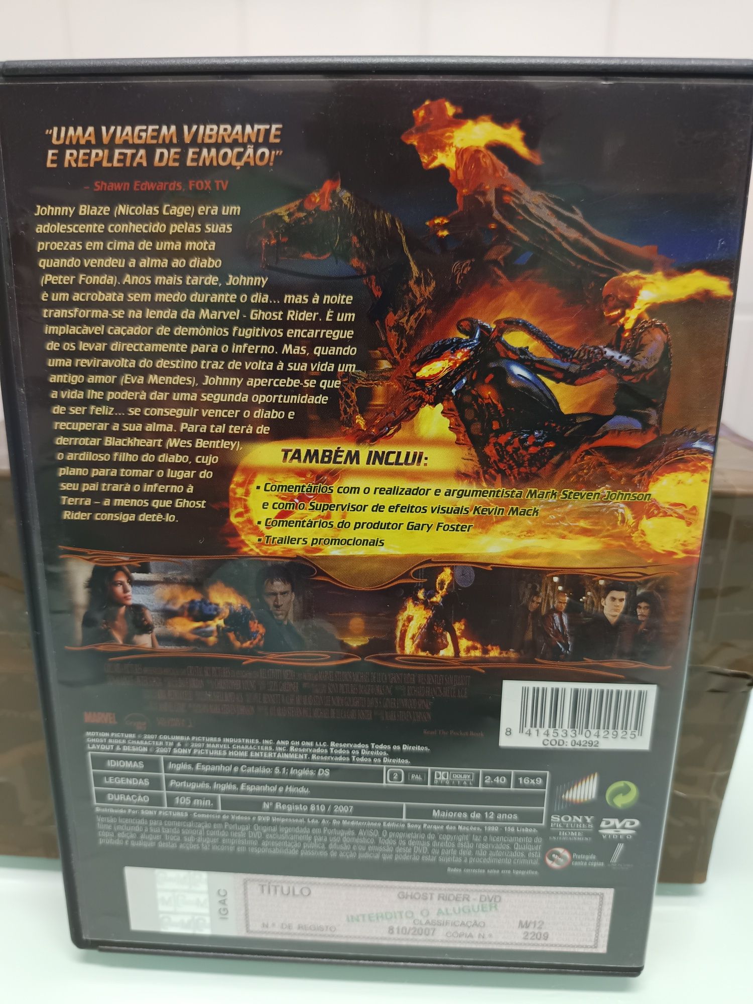 DVD ghost rider .