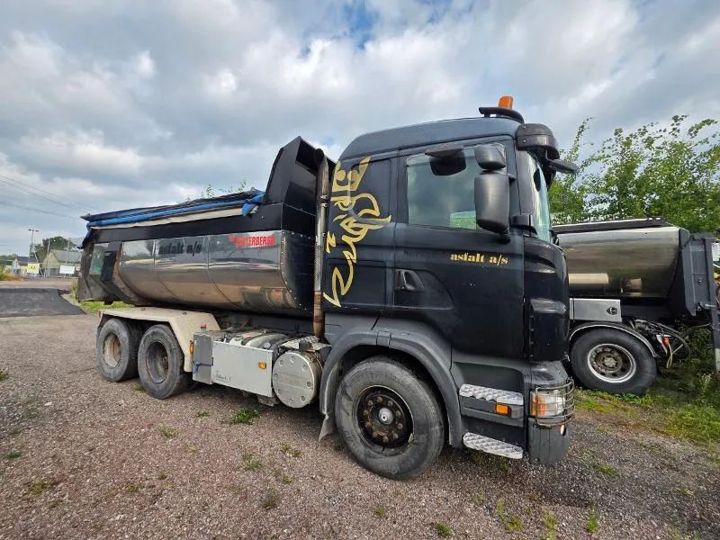 Scania R500  Wywrotka budowa dróg termos do asfaltu asfalt rozściełacz Sprider M-25