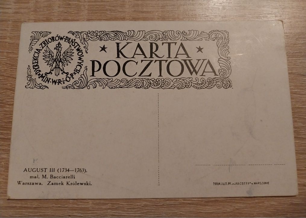 Stara pocztówka - August lll. Zamek Królewski Warszawa