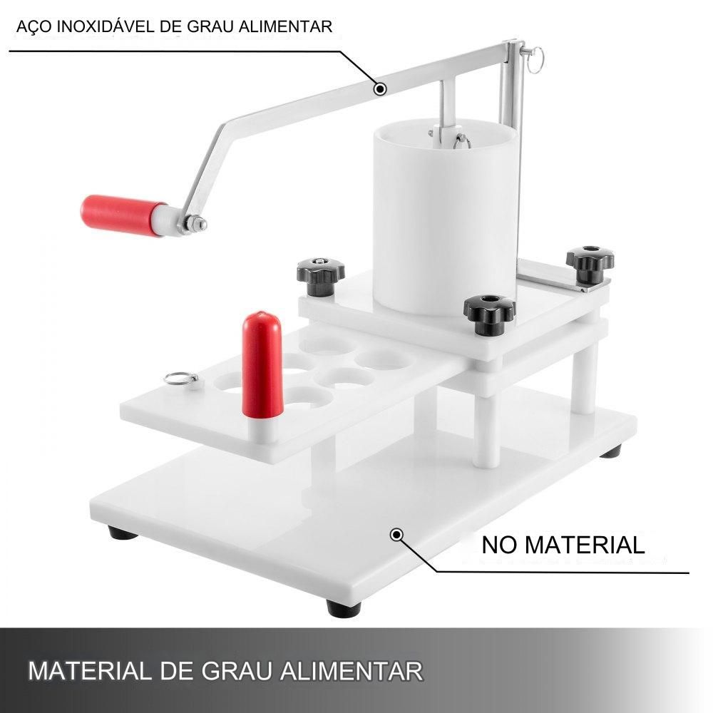 Prensa de Hambúrguer em Aço Inoxidável - 130mm, Uso Comercial