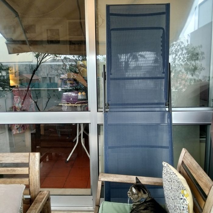 Espreguiçadeira reclinável em alumínio e textileno Azul