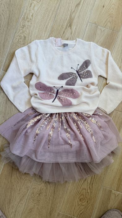 Кофта вʼязана нарядна світшот для дівчинки