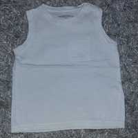 Reserved, T-shirt chłopięcy bez rękawów, biały, rozmiar 92