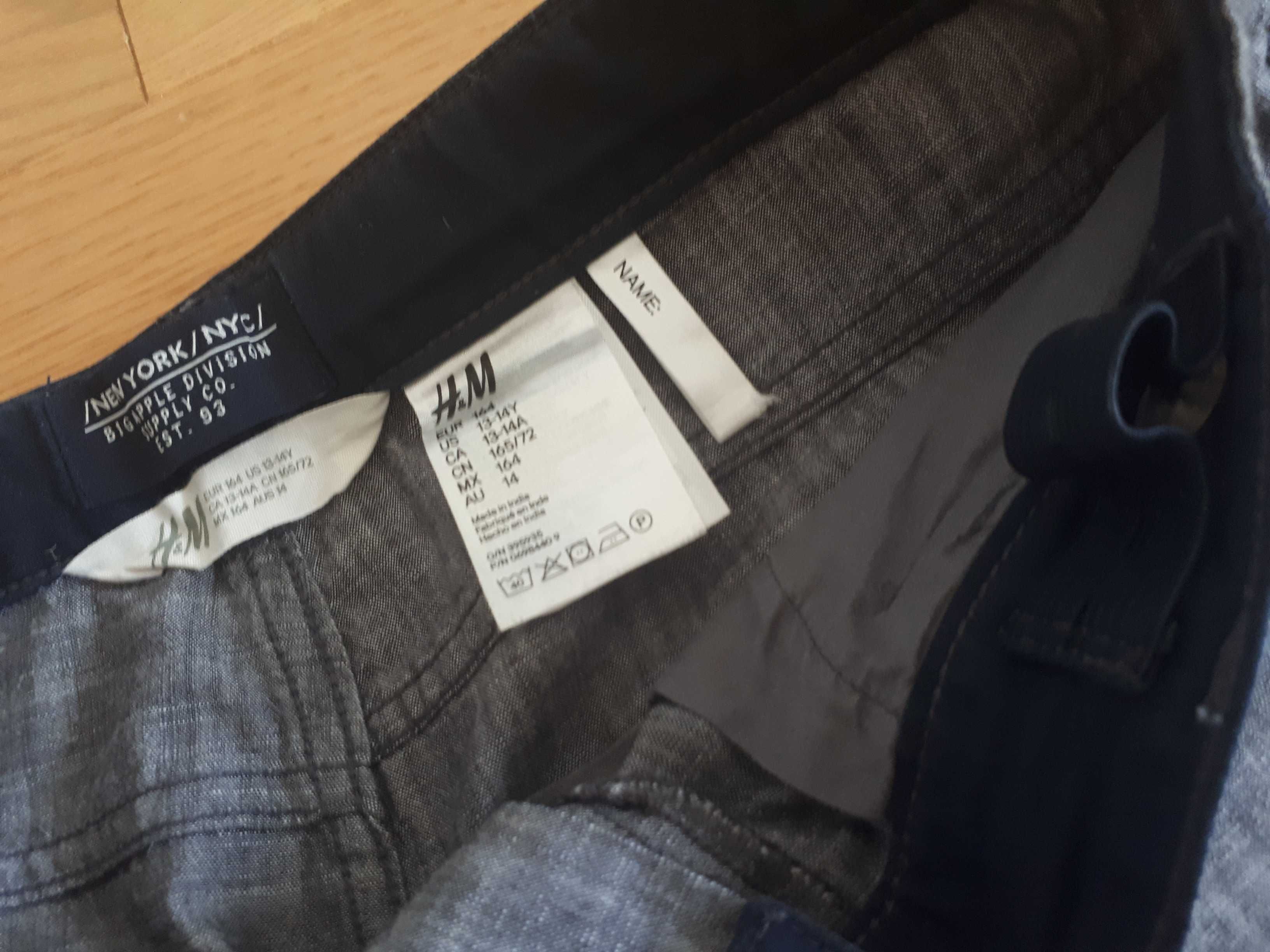 BDB krótkie spodenki szorty rybaczki bermudy H&M 164 za kolano