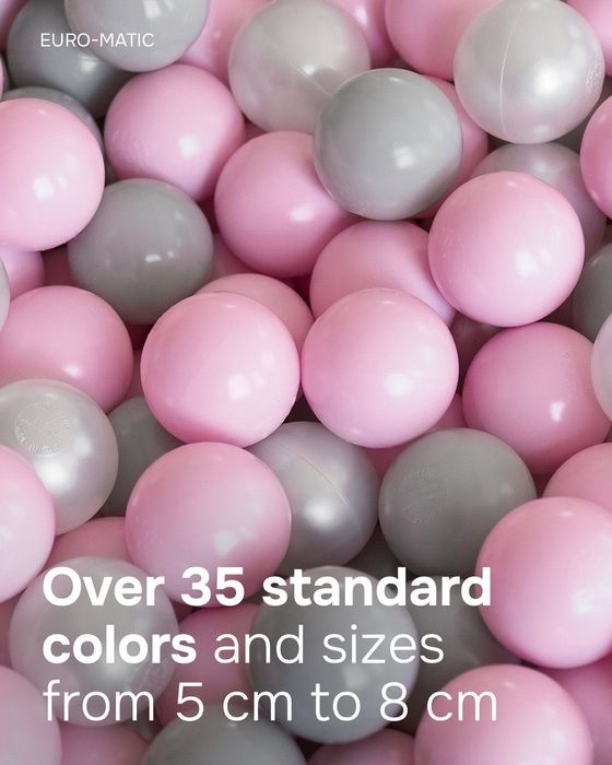 BOLAS PISCINA DE BOLAS 75MM EURO-MATIC Certificação CE 2 ANOS GARANTIA